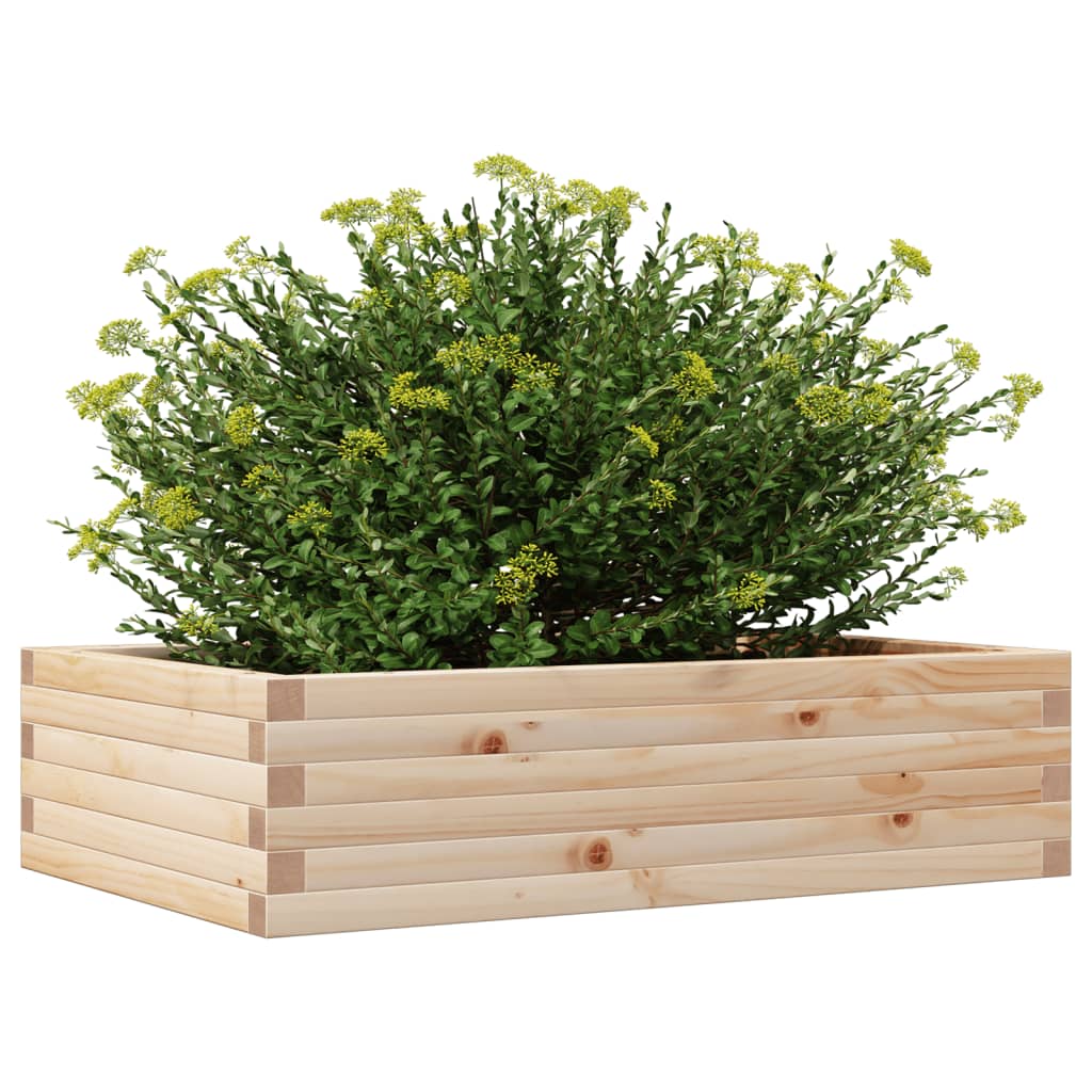 vidaXL Fioriera da Giardino 90x60x23 cm in Legno Massello di Pino