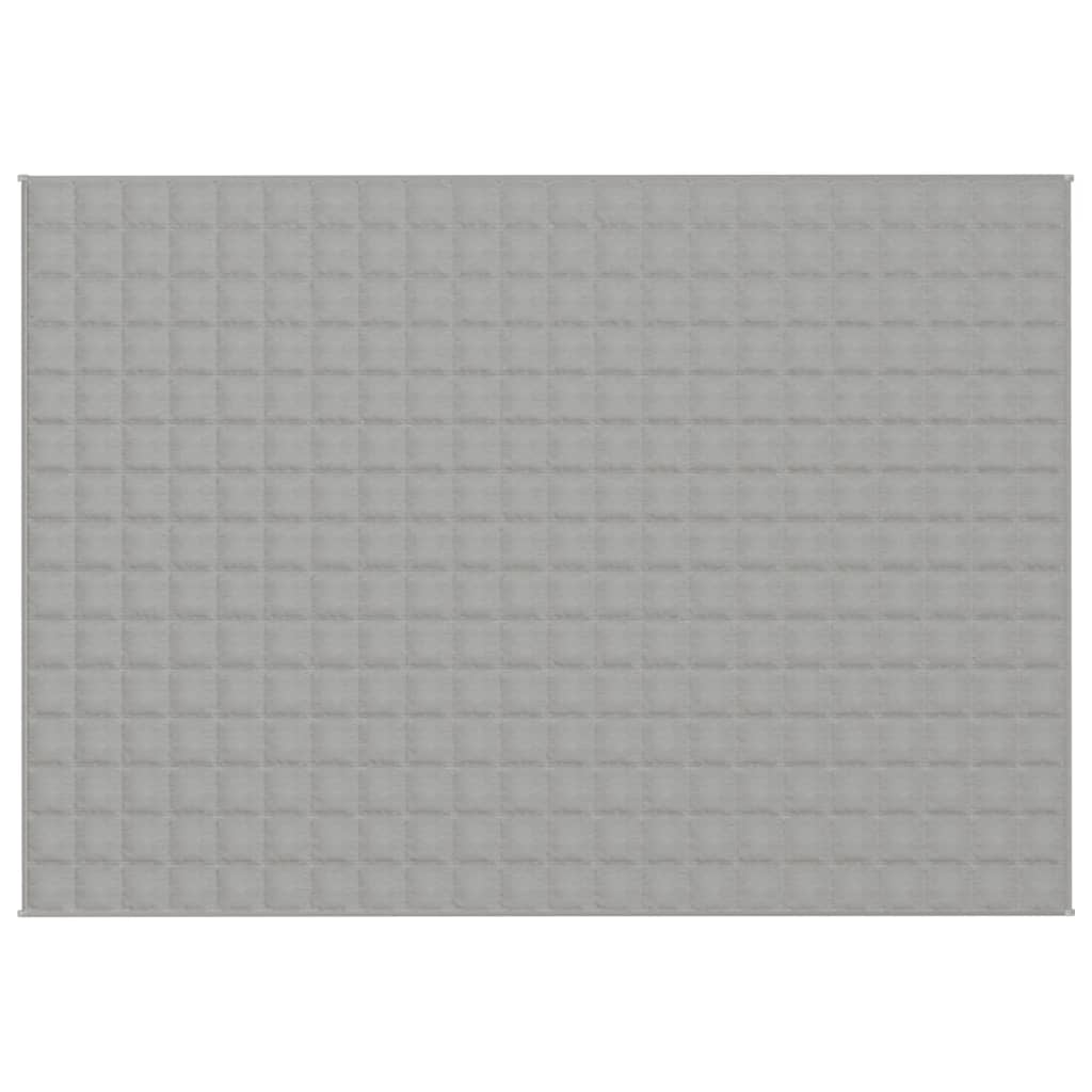 vidaXL Coperta Ponderata Grigia 155x220 cm 11 kg Tessuto