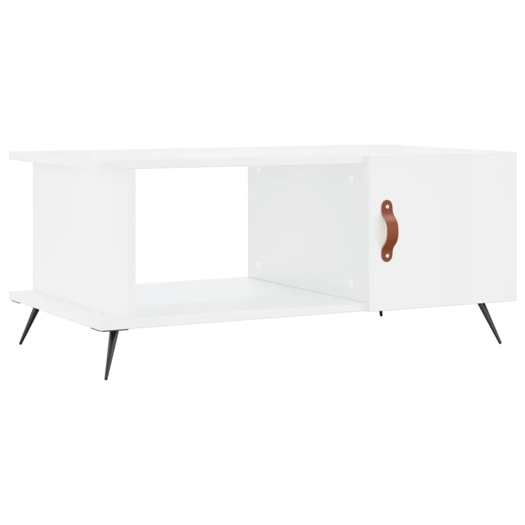 vidaXL Tavolino da Salotto Bianco Lucido 90x50x40 cm Legno Multistrato