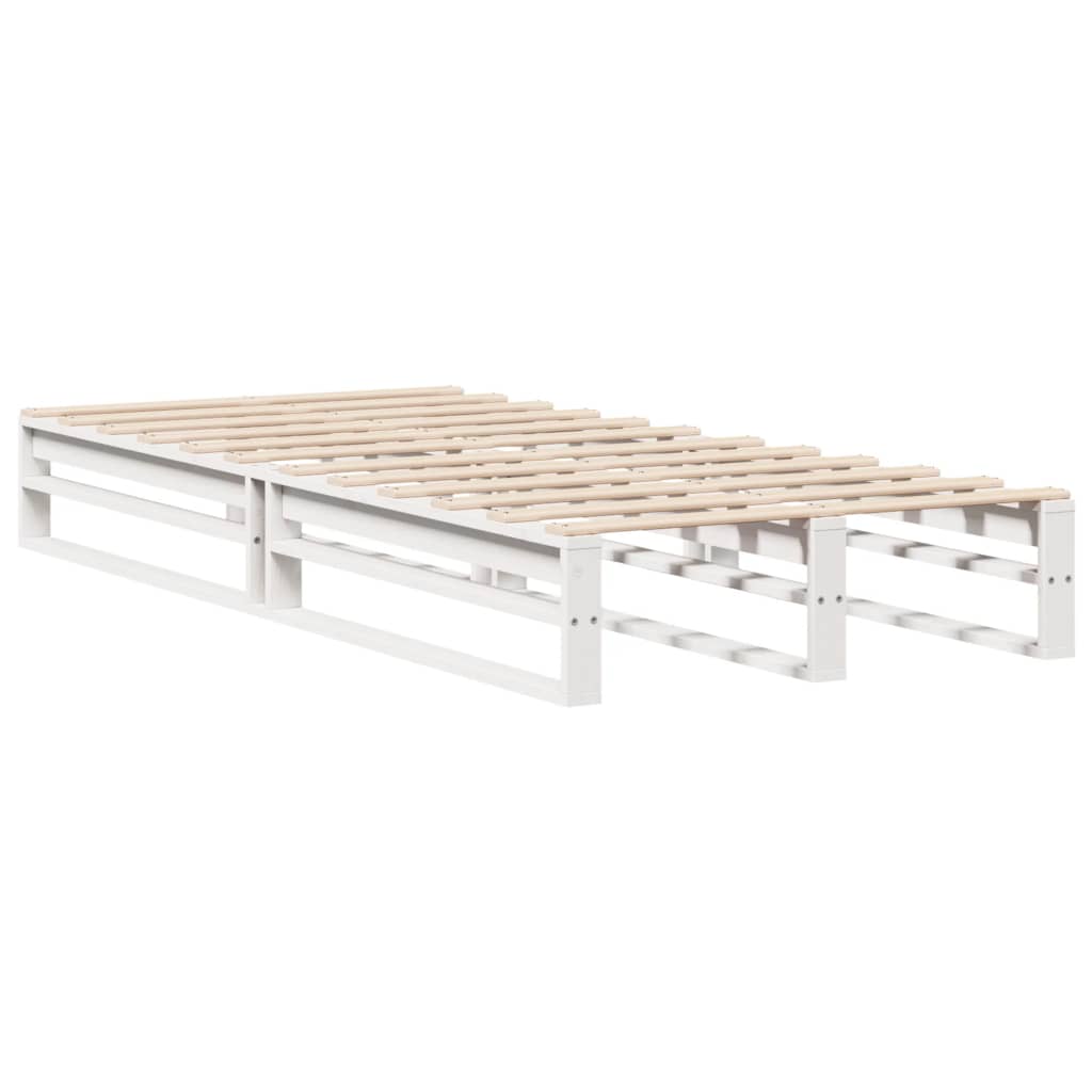 vidaXL Letto senza Materasso Bianco 90x200 cm Legno Massello di Pino