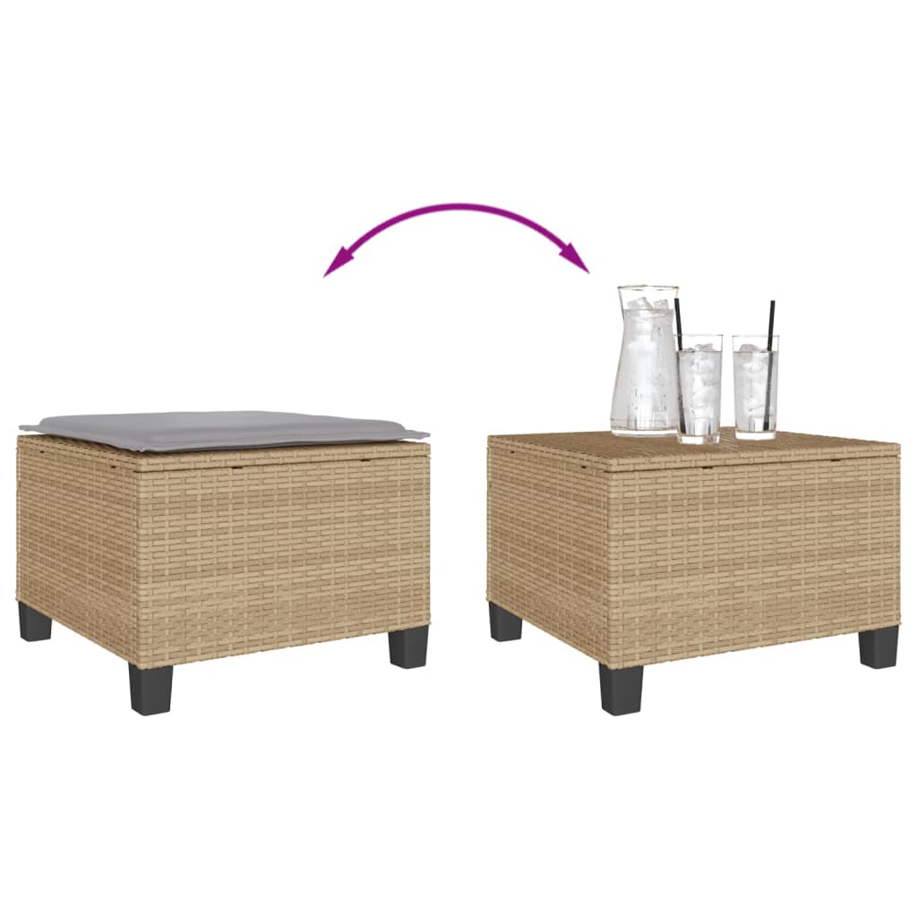 vidaXL Set da Bistrò 3 pz con Cuscini Beige in Polyrattan