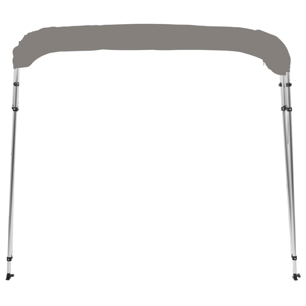 vidaXL Bimini di Prua con Tendalino 4 Archi Grigio 243x180x137 cm