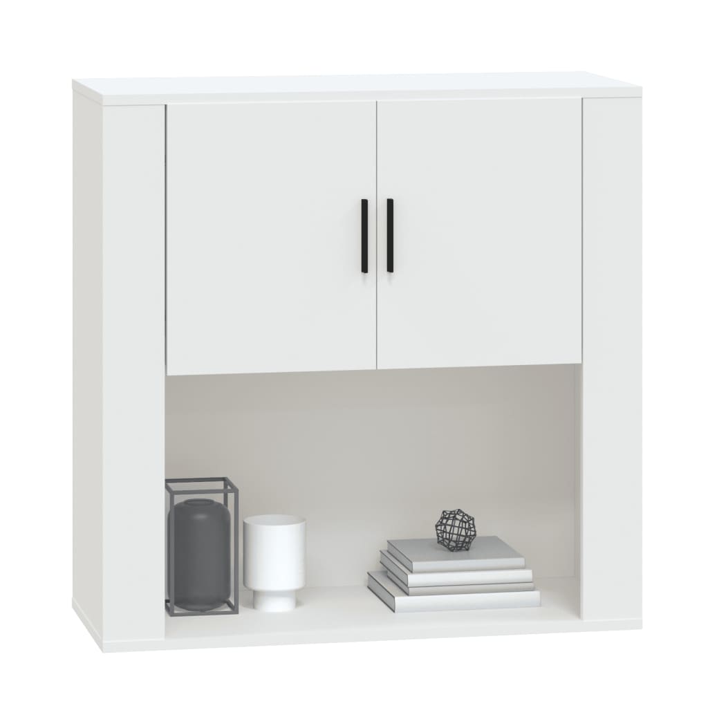 vidaXL Mobile a Parete Bianco 80x33x80 cm in Legno Multistrato