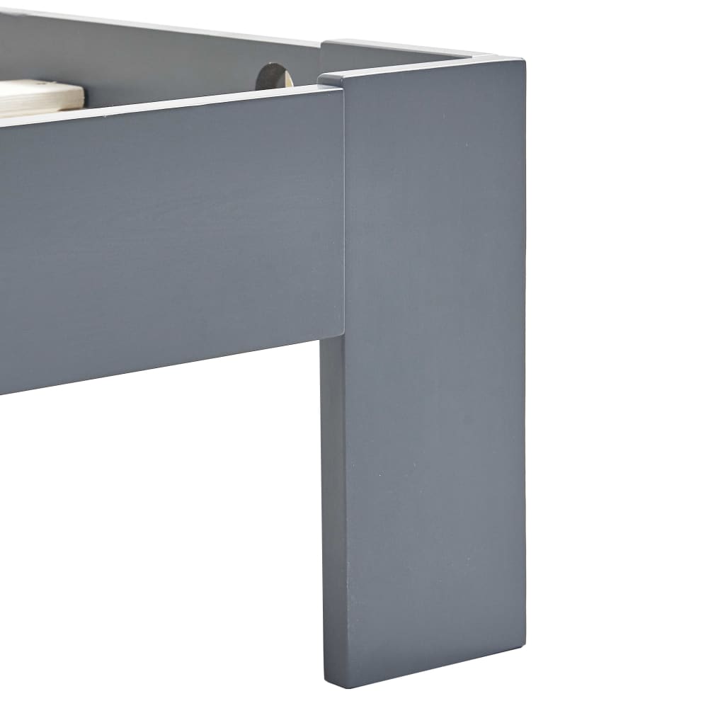 vidaXL Giroletto senza Materasso Grigio 100x200 cm in Legno di Pino