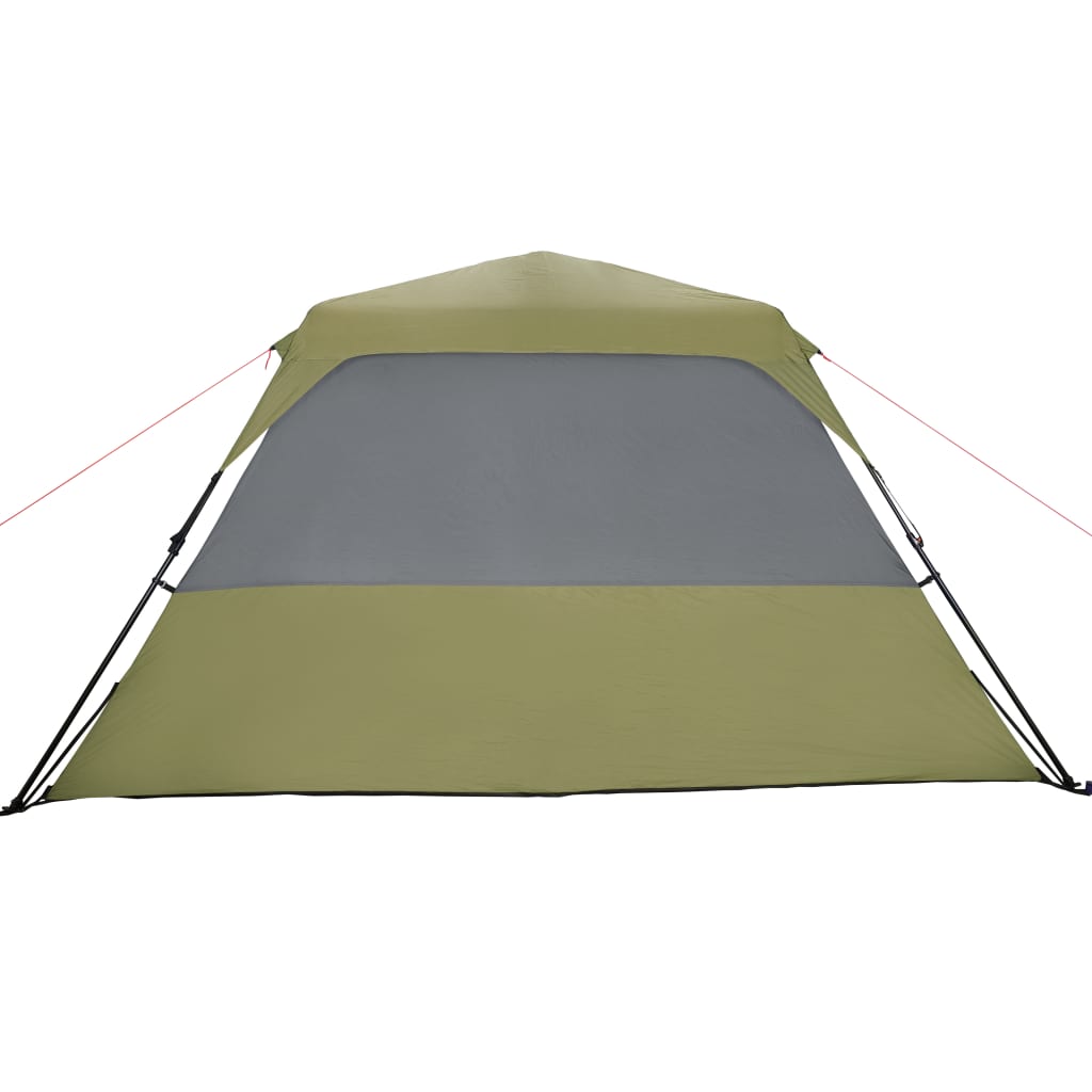 vidaXL Tenda Campeggio 6 Persone Verde Rilascio Rapido Impermeabile