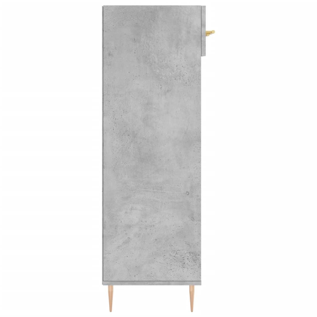 vidaXL Scarpiera Grigio Cemento 60x35x105 cm in Legno Multistrato