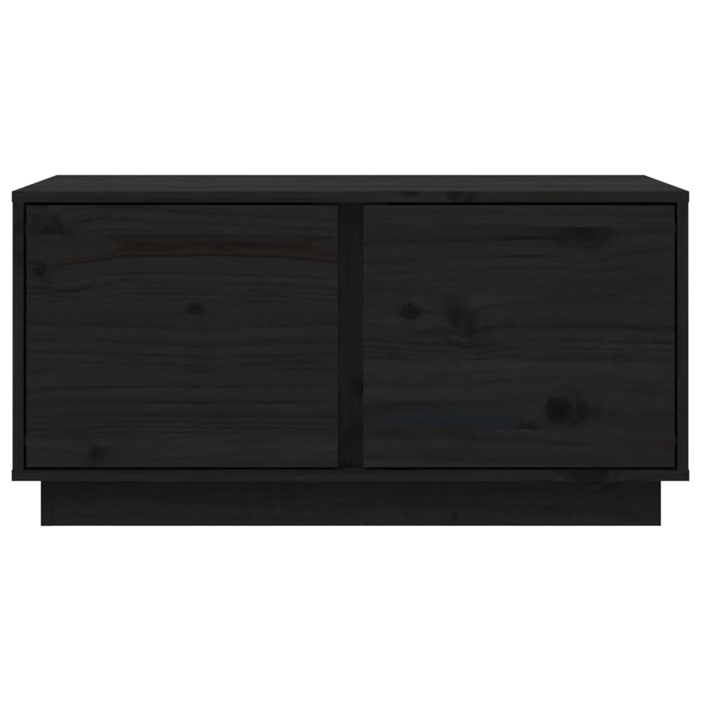 vidaXL Tavolino da Salotto Nero 80x50x40 cm Legno Massello di Pino