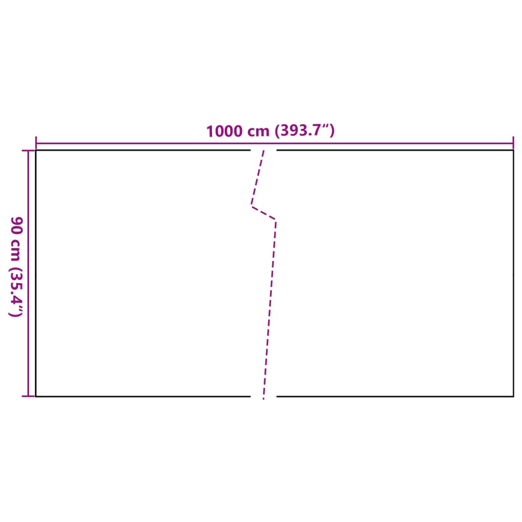 vidaXL Paravento da Balcone Marrone e Nero 1000x90 cm in Polyrattan