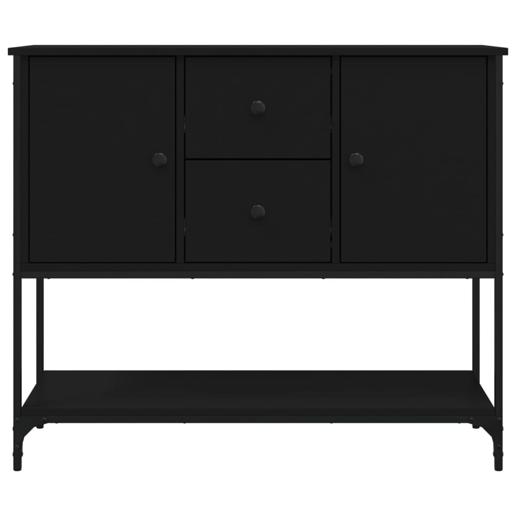 vidaXL Credenza Nera 100x36x85 cm in Legno Multistrato