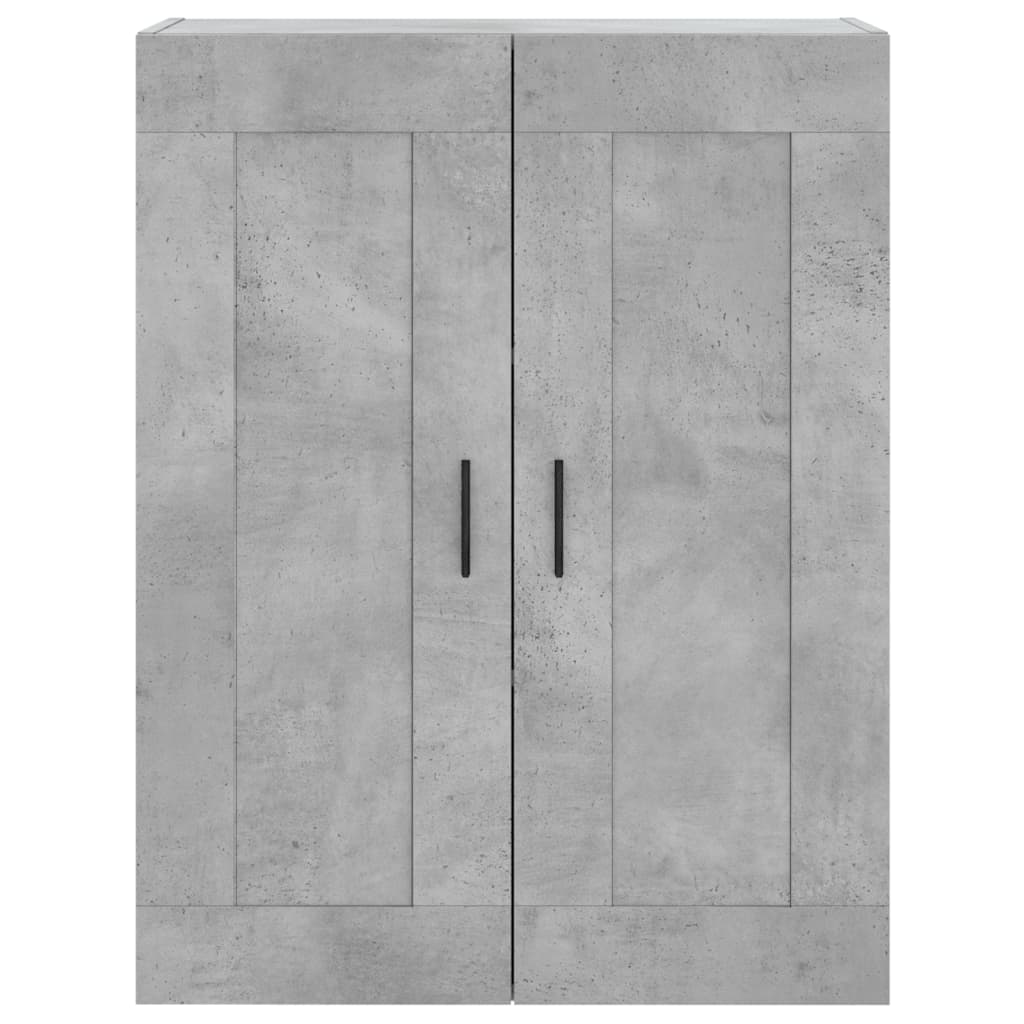 vidaXL Credenza Grigio Cemento 69,5x34x180 cm in Legno Multistrato