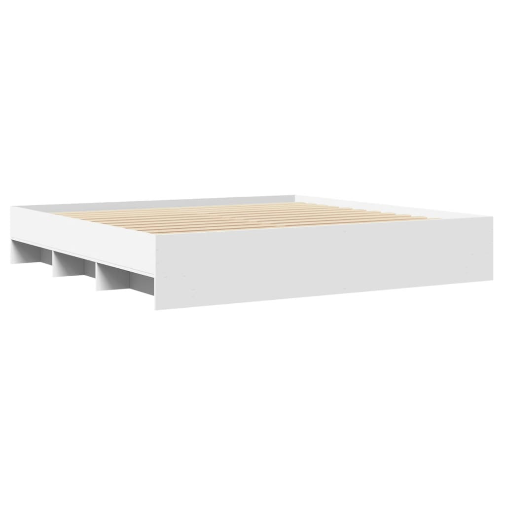 vidaXL Giroletto Bianco 200x200 cm in Legno Multistrato