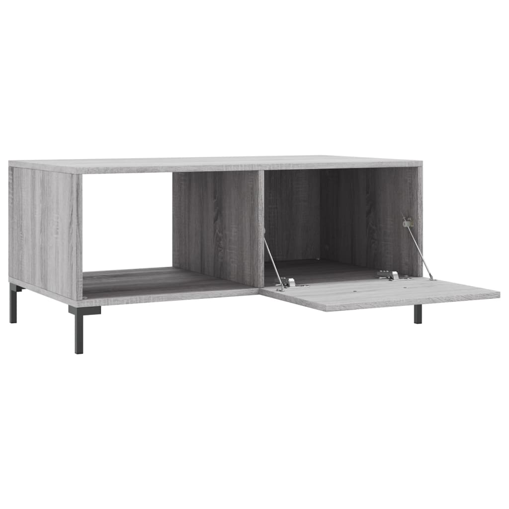 vidaXL Tavolino da Salotto Grigio Sonoma 90x50x40 cm Legno Multistrato