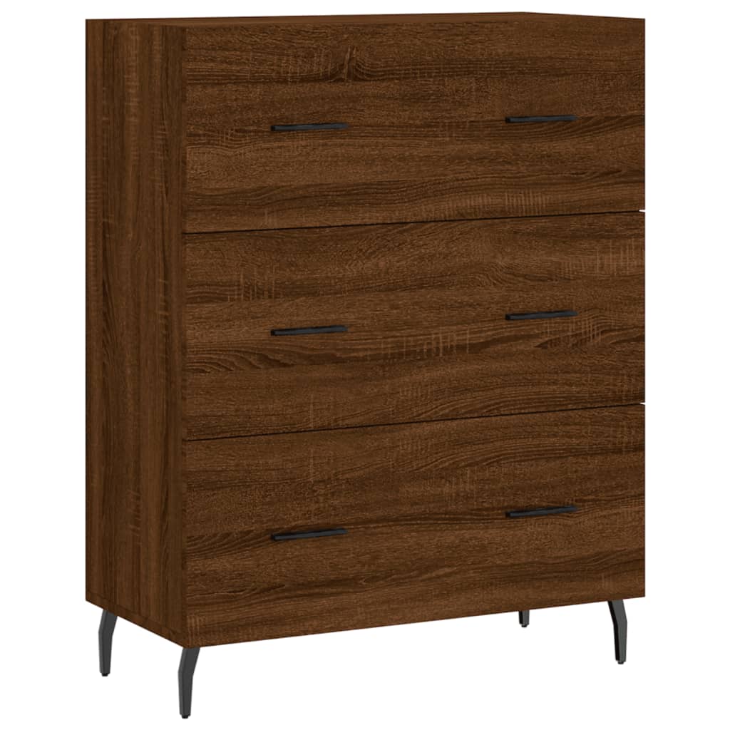 vidaXL Credenza Rovere Marrone 69,5x34x180 cm in Legno Multistrato