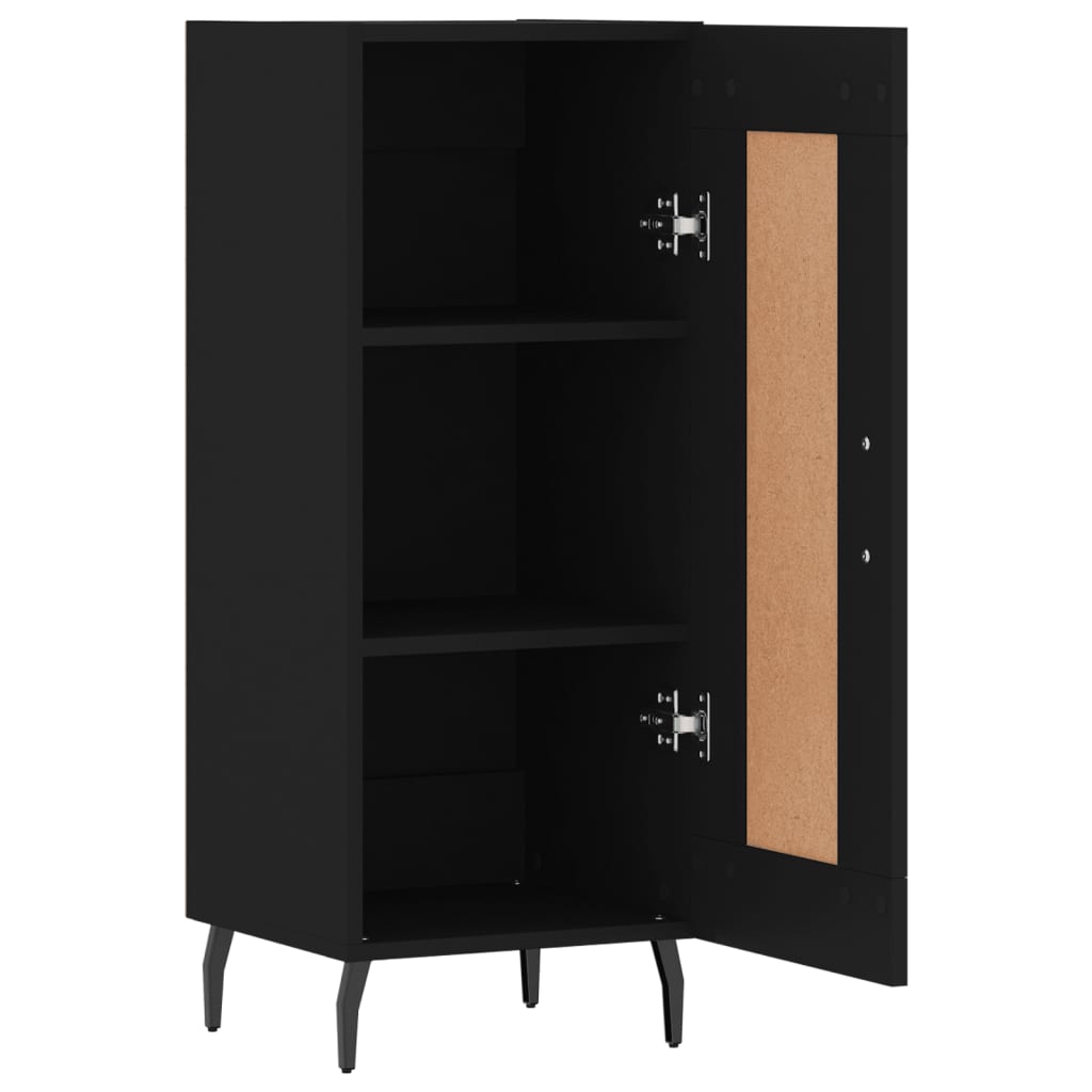 vidaXL Credenza Nero 34,5x34x90 cm in Legno Multistrato