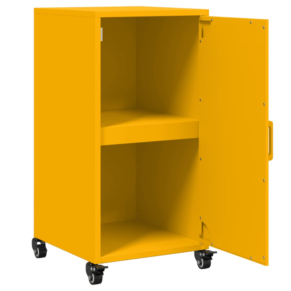 vidaXL Credenza Giallo Senape 36x39x72 cm in Acciaio