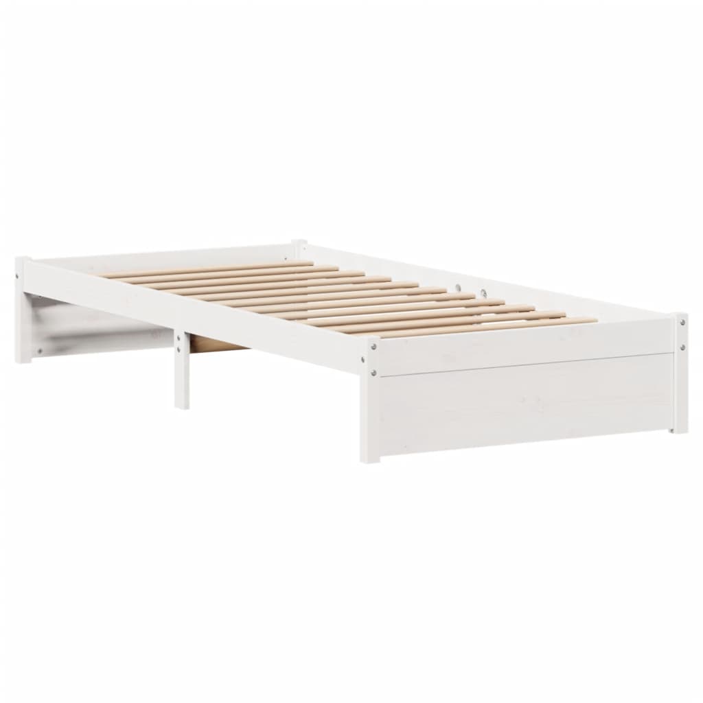 vidaXL Letto senza Materasso Bianco 90x200 cm Legno Massello di Pino