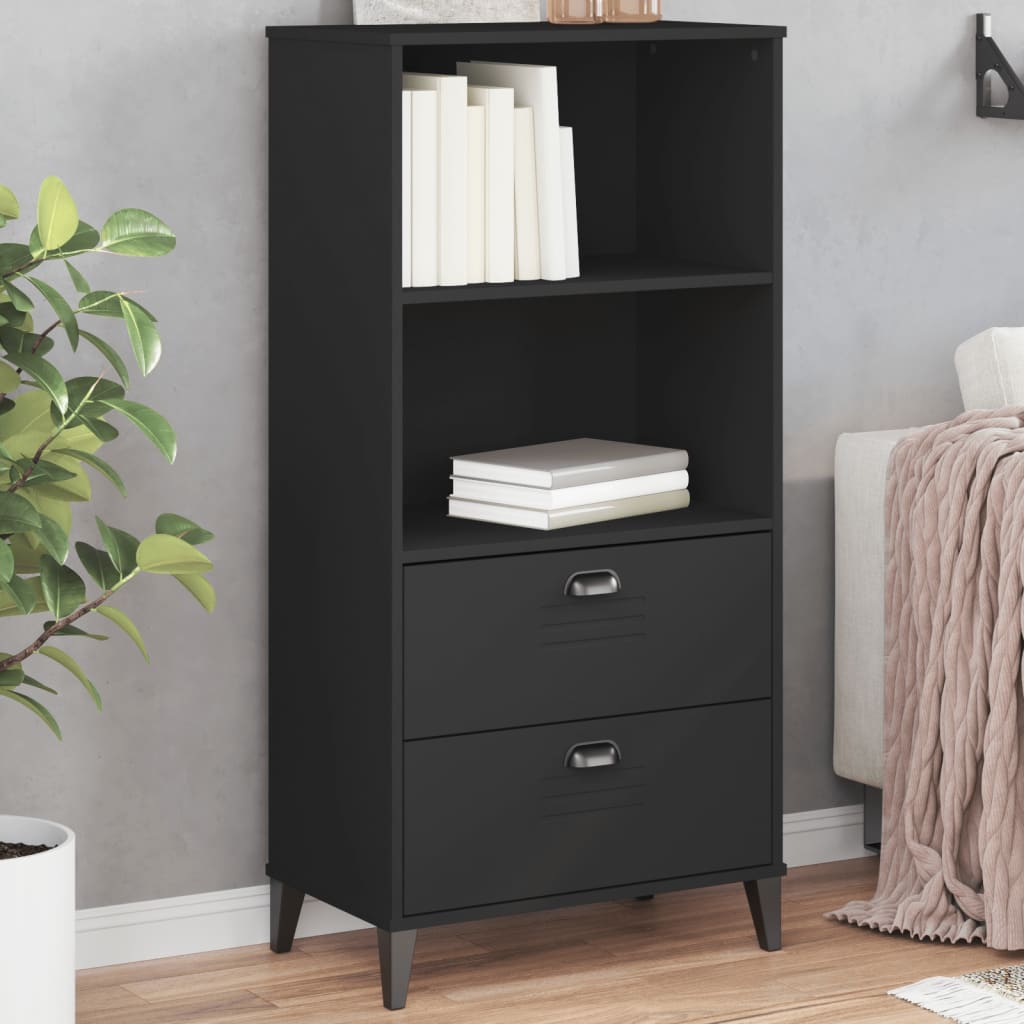 vidaXL Libreria VIKEN Nera 60x35x123 cm in Legno Multistrato