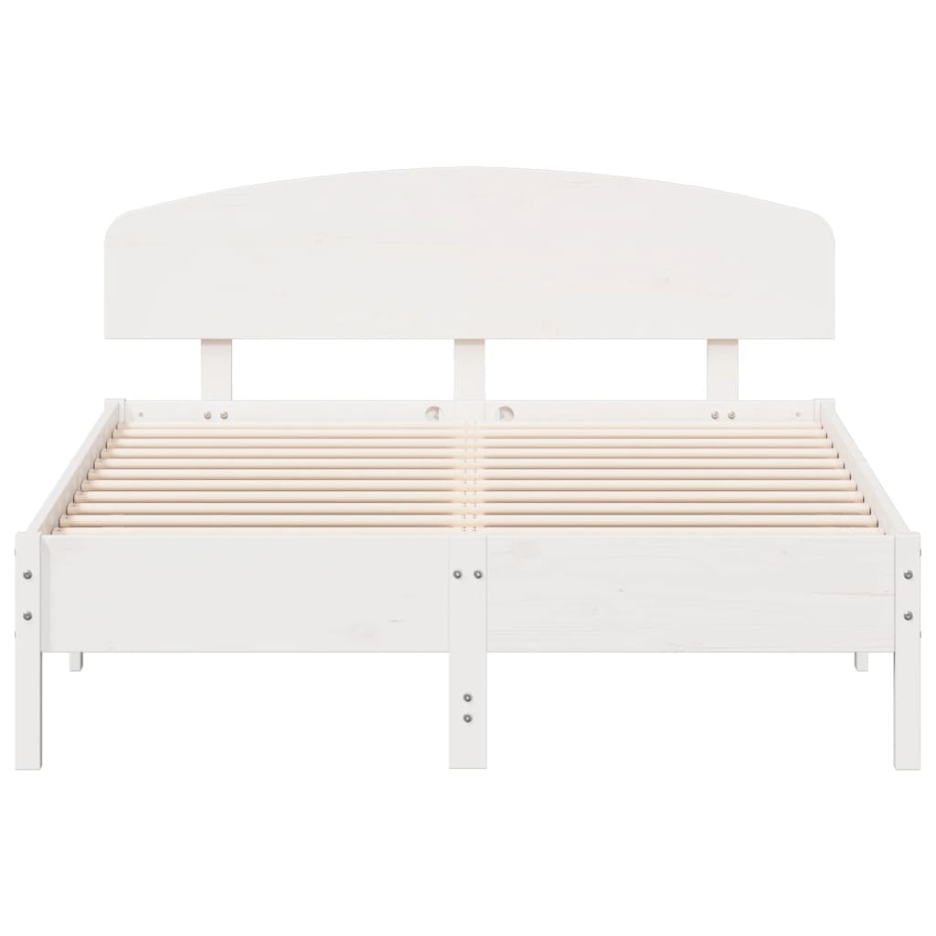 vidaXL Letto senza Materasso Bianco 120x190 cm Legno Massello di Pino