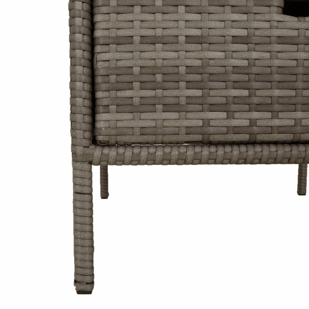 vidaXL Armadietto Portaoggetti Giardino Grigio 55x59x80cm Polyrattan