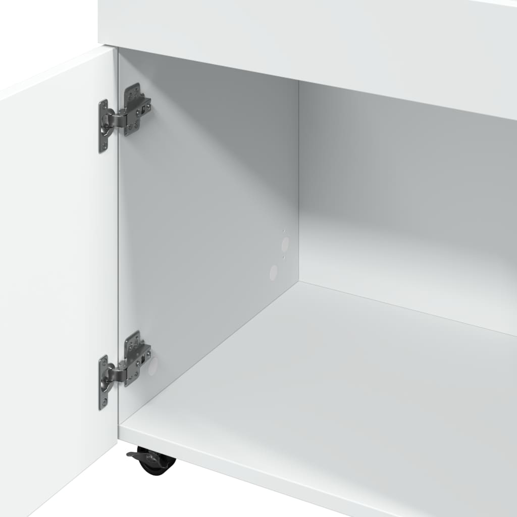 vidaXL Carrello Bar Bianco 50x41x89 cm in Legno Multistrato