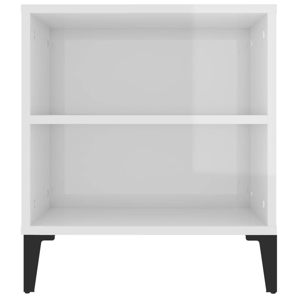 vidaXL Mobile Porta TV Bianco Lucido 102x44,5x50 cm Legno Multistrato