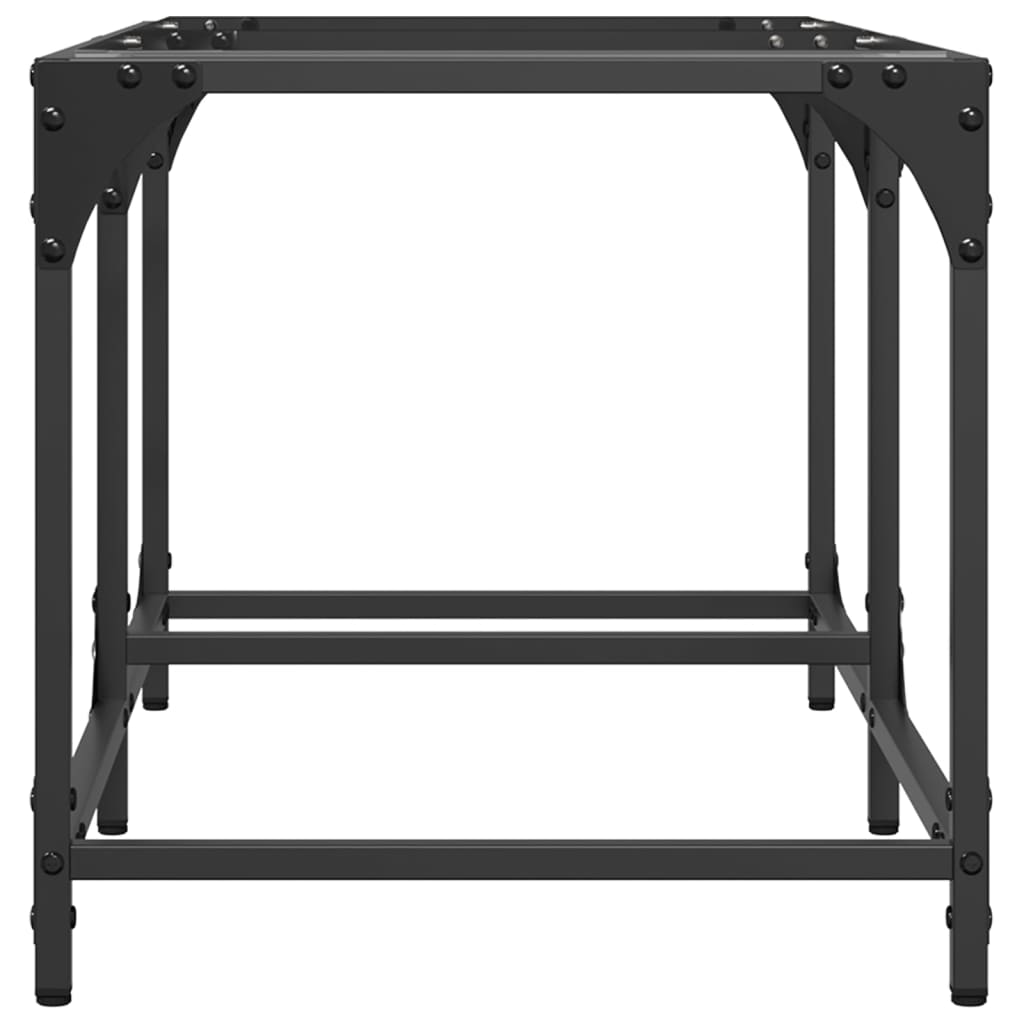 vidaXL Tavolini con Piano Vetro Trasparente 2 pz 78,5x40x40 cm Acciaio