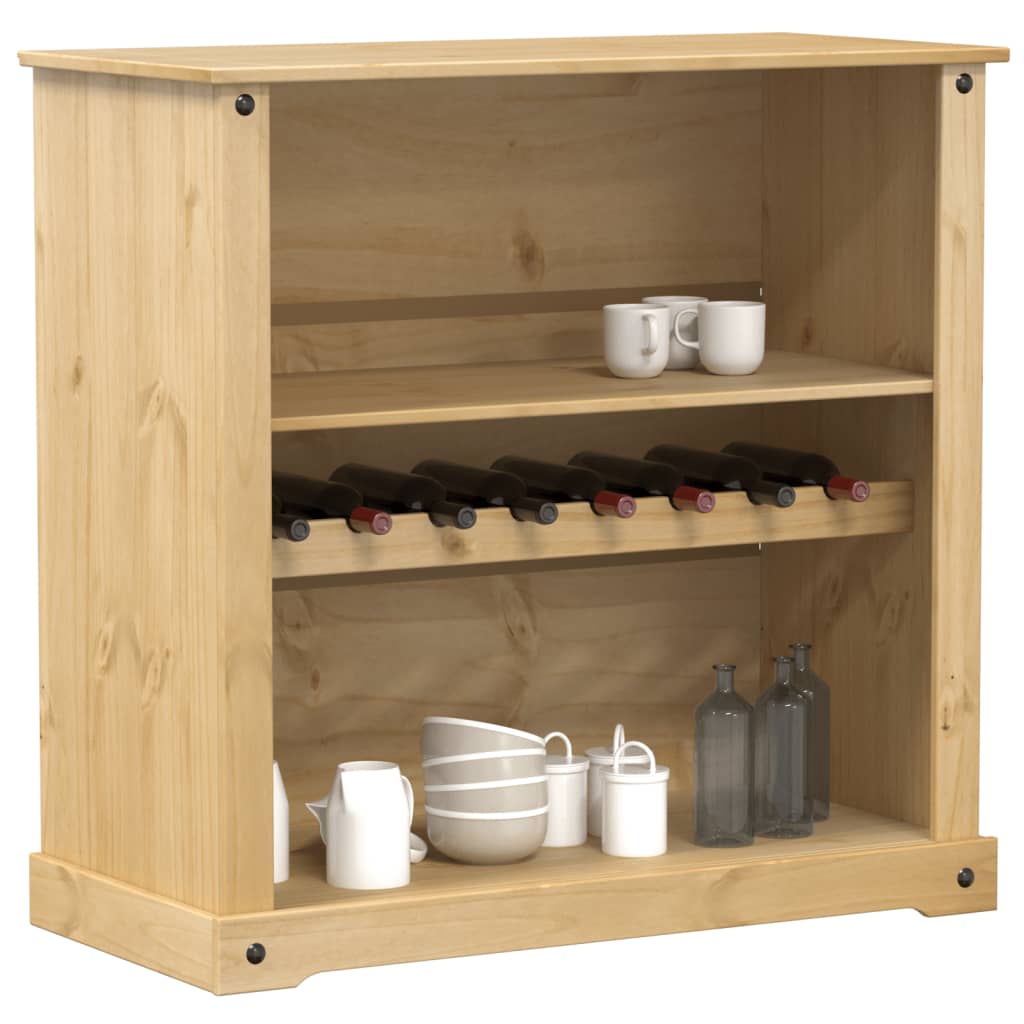 vidaXL Cantinetta per Vini Corona 107,5x51x105,5cm Legno Massello Pino