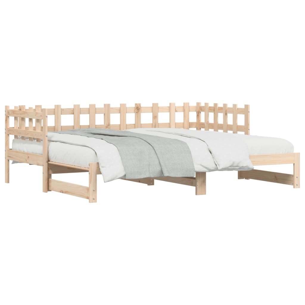 vidaXL Dormeuse Estraibile 2x(90x190) cm Legno Massello di Pino