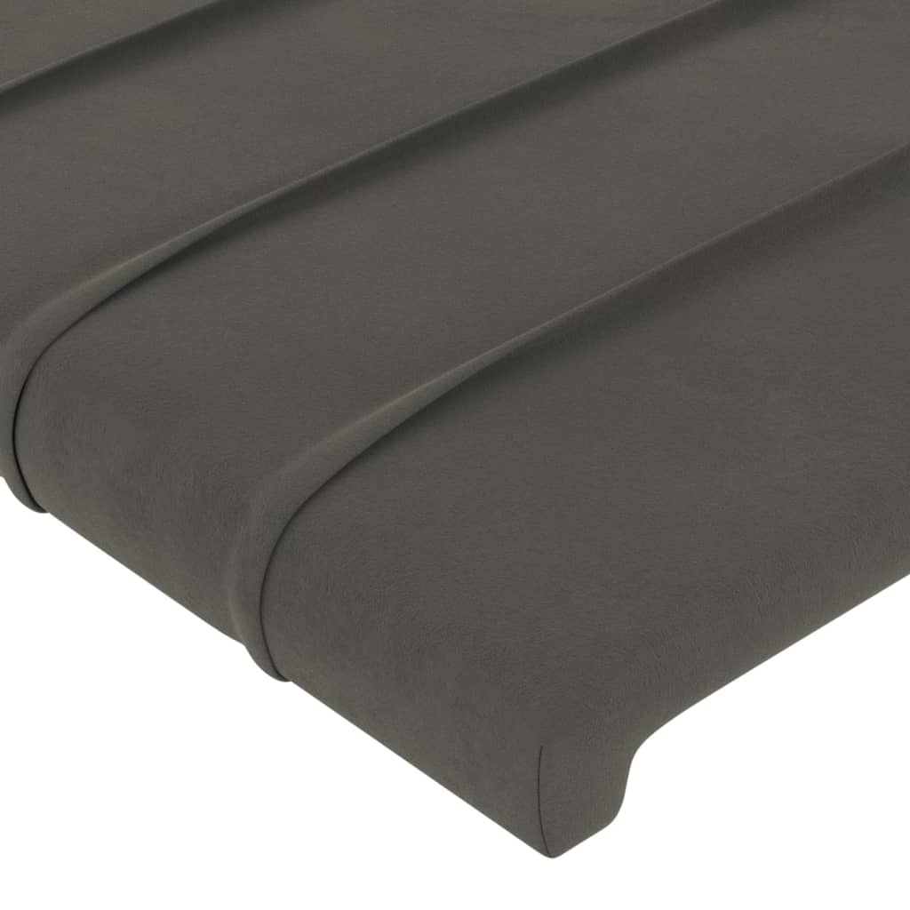 vidaXL Testiere 2 pz Grigio Scuro 72x5x78/88 cm in Velluto