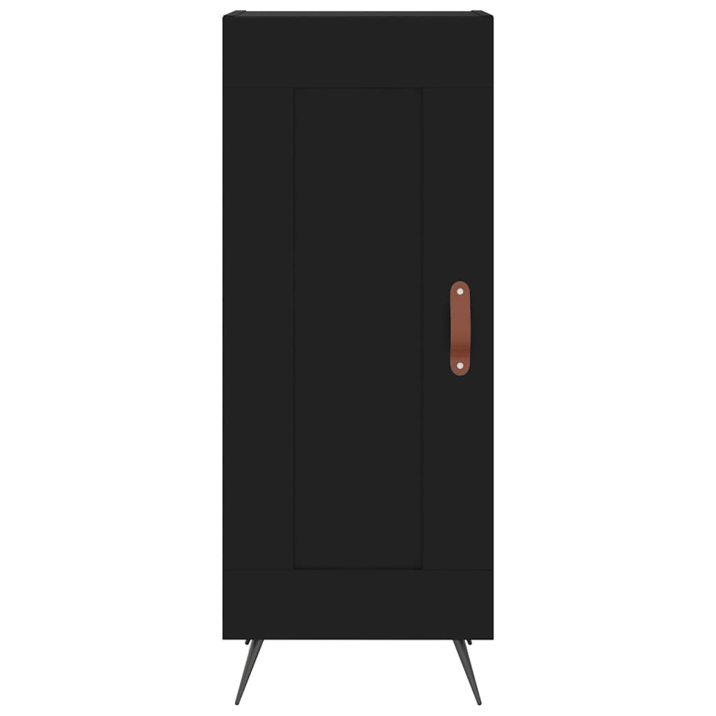 vidaXL Credenza Nero 34,5x34x90 cm in Legno Multistrato