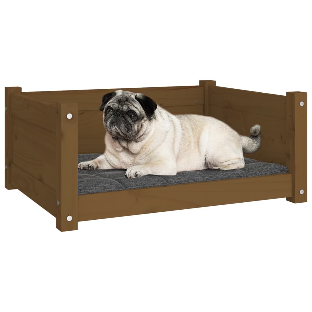 vidaXL Cuccia per Cani ambra 65,5x50,5x28cm in Legno Massello di Pino