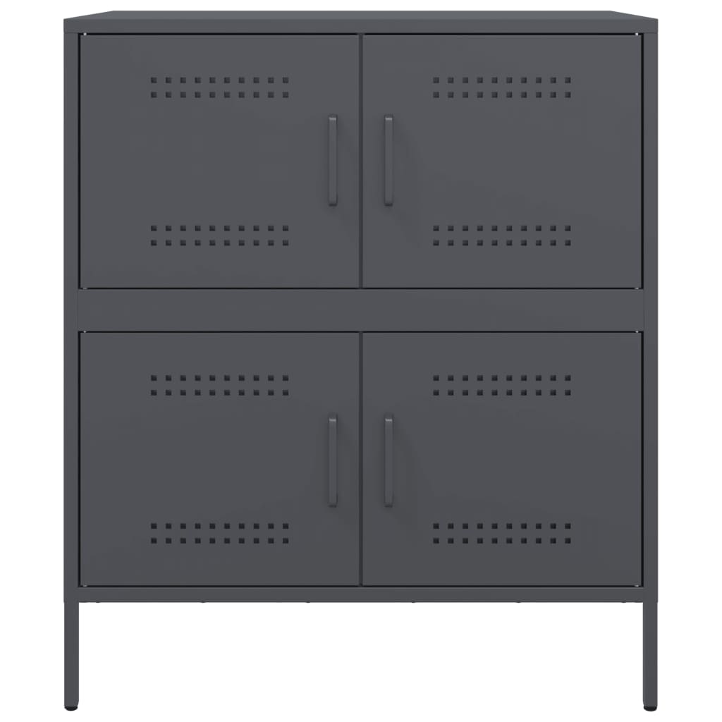 vidaXL Credenza Antracite 68x39x79 cm in Acciaio