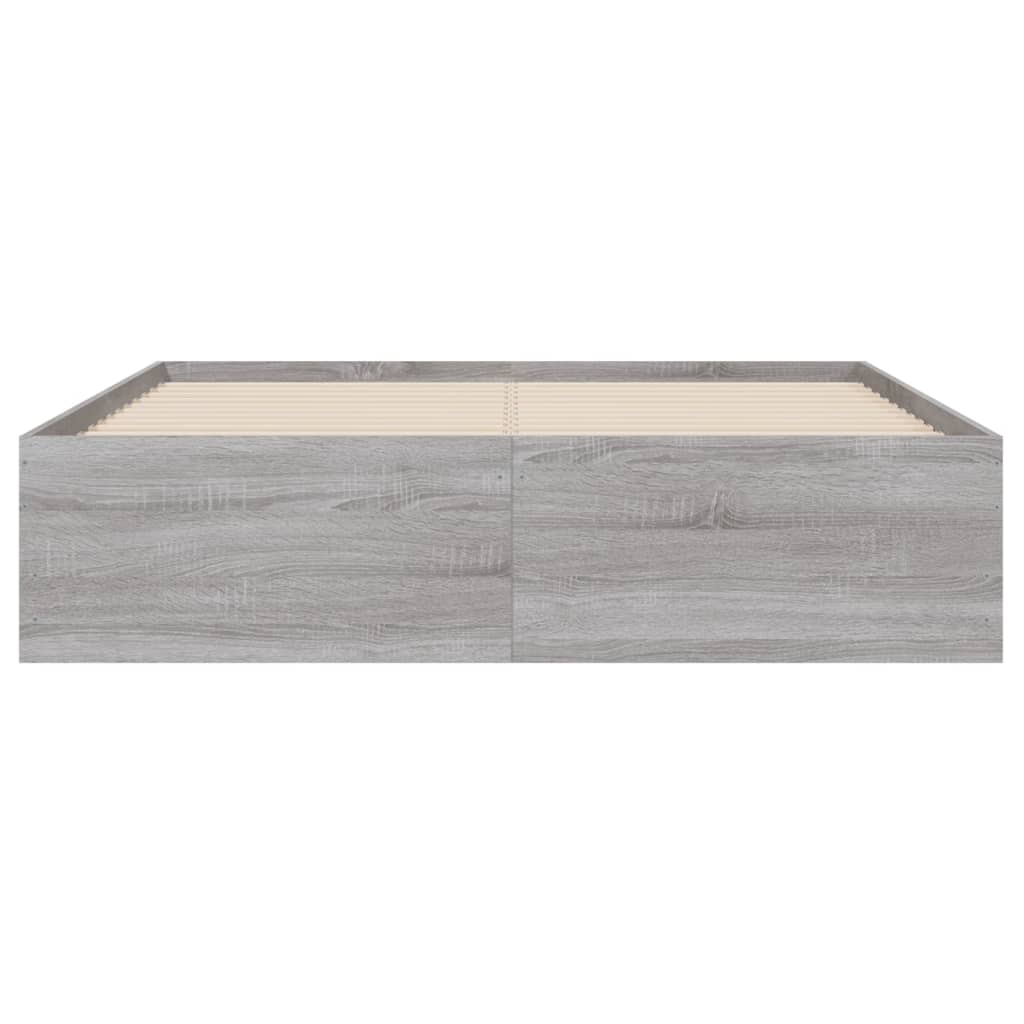 vidaXL Giroletto Cassetti Grigio Sonoma 120x190 cm Legno Multistrato