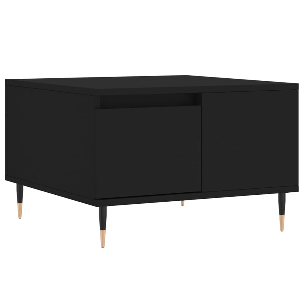 vidaXL Tavolino da Salotto Nero 55x55x36,5 cm in Legno Multistrato