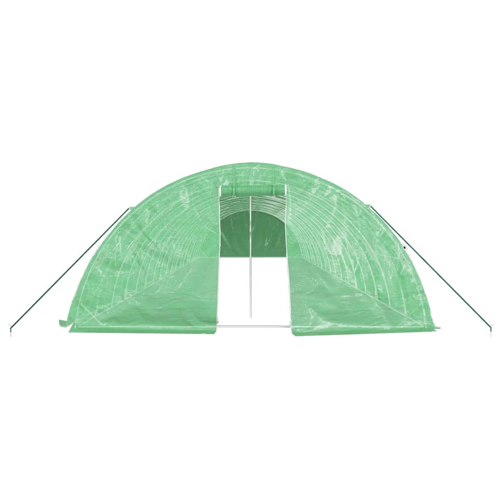 vidaXL Serra con Telaio in Acciaio Verde 90 m² 18x5x2,3 m