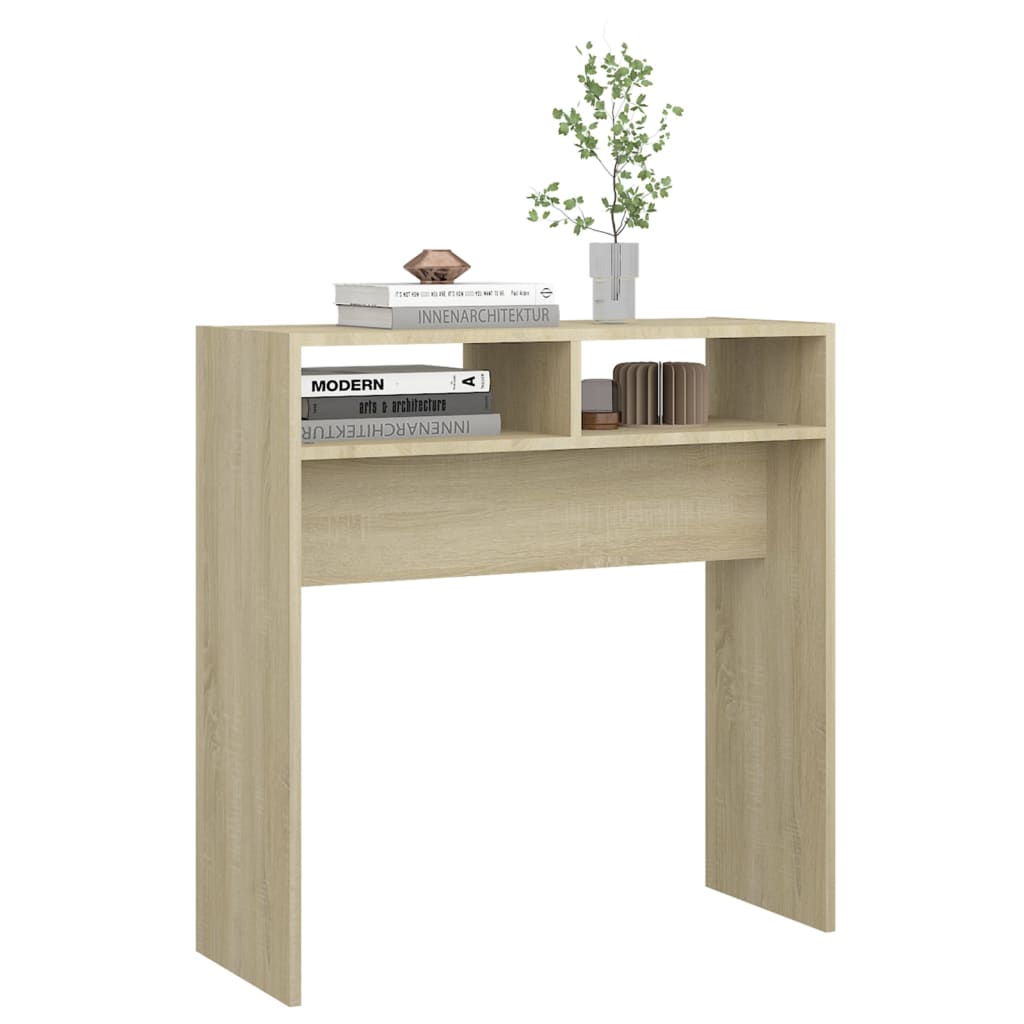 vidaXL Tavolino Consolle Rovere Sonoma 78x30x80cm in Legno Multistrato