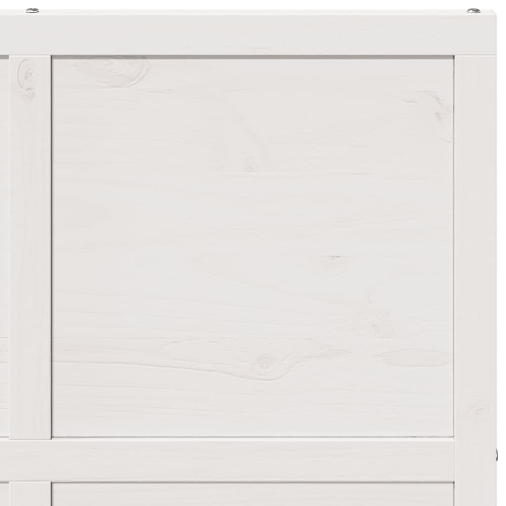 vidaXL Porta del Granaio Bianca 90x208 cm in Legno Massello di Pino