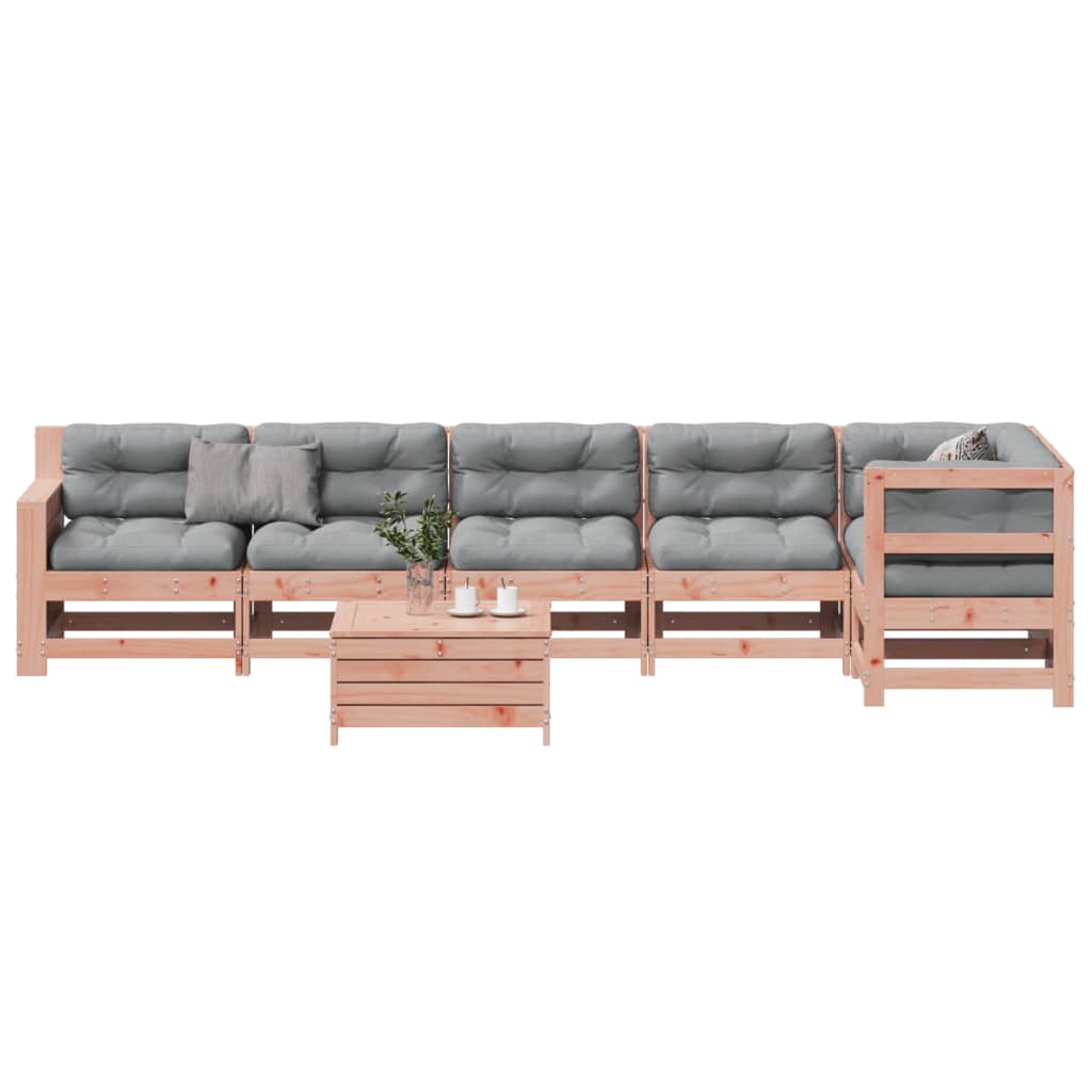 vidaXL Set Divani Giardino 7 pz con Cuscini Legno Massello di Douglas