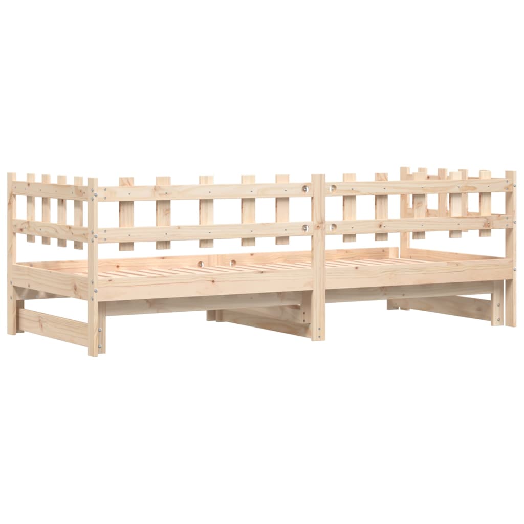 vidaXL Dormeuse Estraibile 2x(90x200) cm Legno Massello di Pino