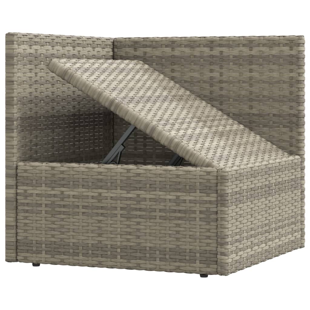 vidaXL Set Divani da Giardino 7 pz con Cuscini in Polyrattan Grigio