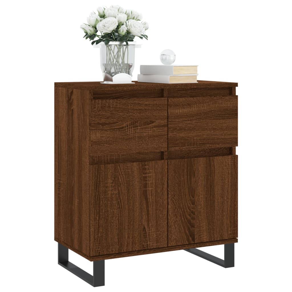 vidaXL Credenza Rovere Marrone 60x35x70 cm in Legno Multistrato