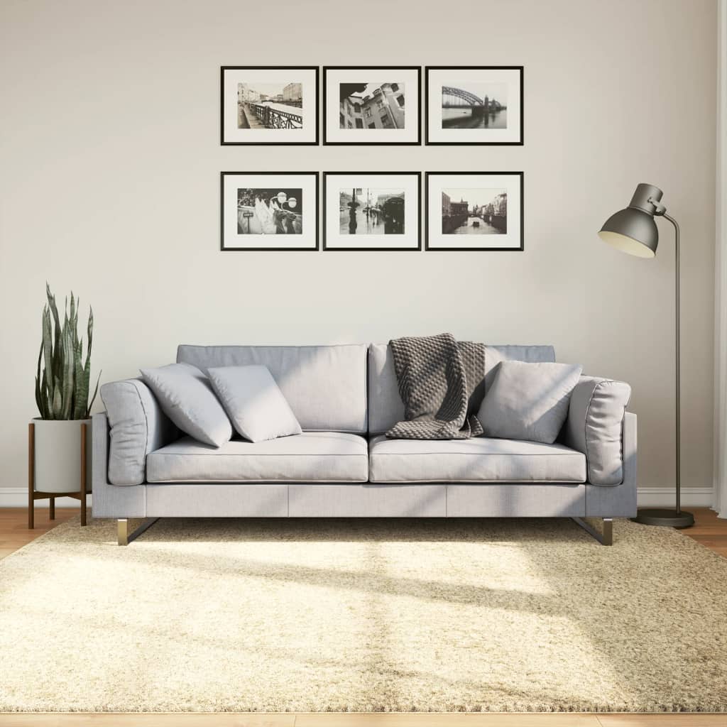 vidaXL Tappeto Shaggy PAMPLONA a Pelo Lungo Moderno Oro 200x200 cm