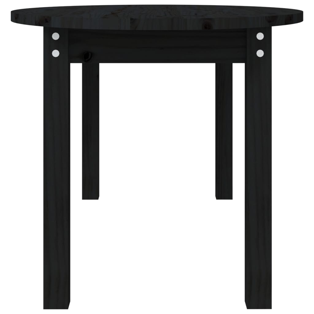 vidaXL Tavolino da Salotto Nero 110x55x45 cm Legno Massello di Pino