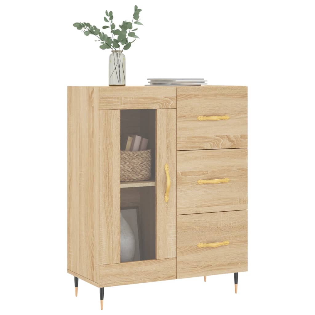 vidaXL Credenza Rovere Sonoma 69,5x34x90 cm in Legno Multistrato