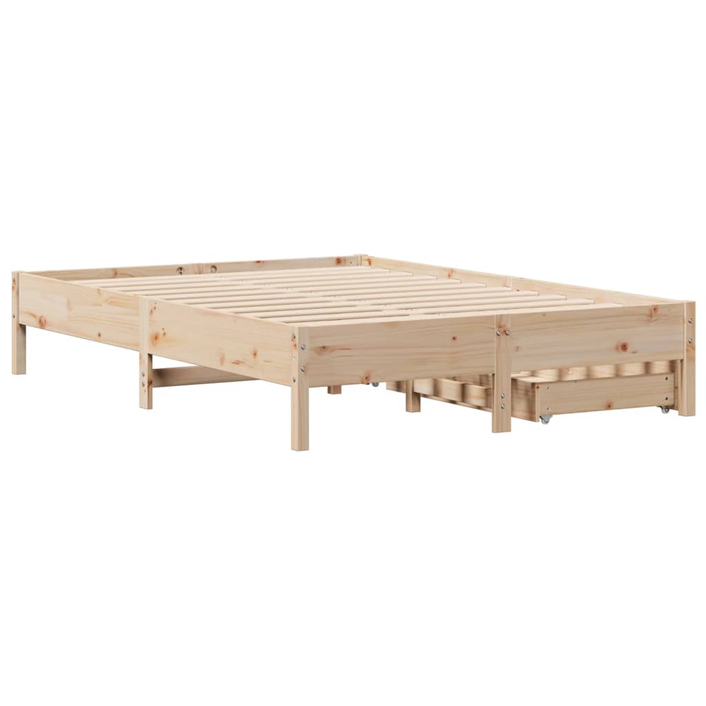 vidaXL Letto senza Materasso 140x190 cm in Legno Massello di Pino