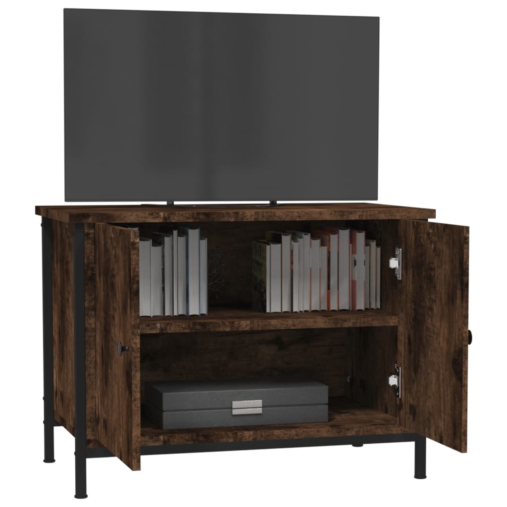 vidaXL Mobile TV con Ante Rovere Marrone 60x35x45 cm Legno Multistrato