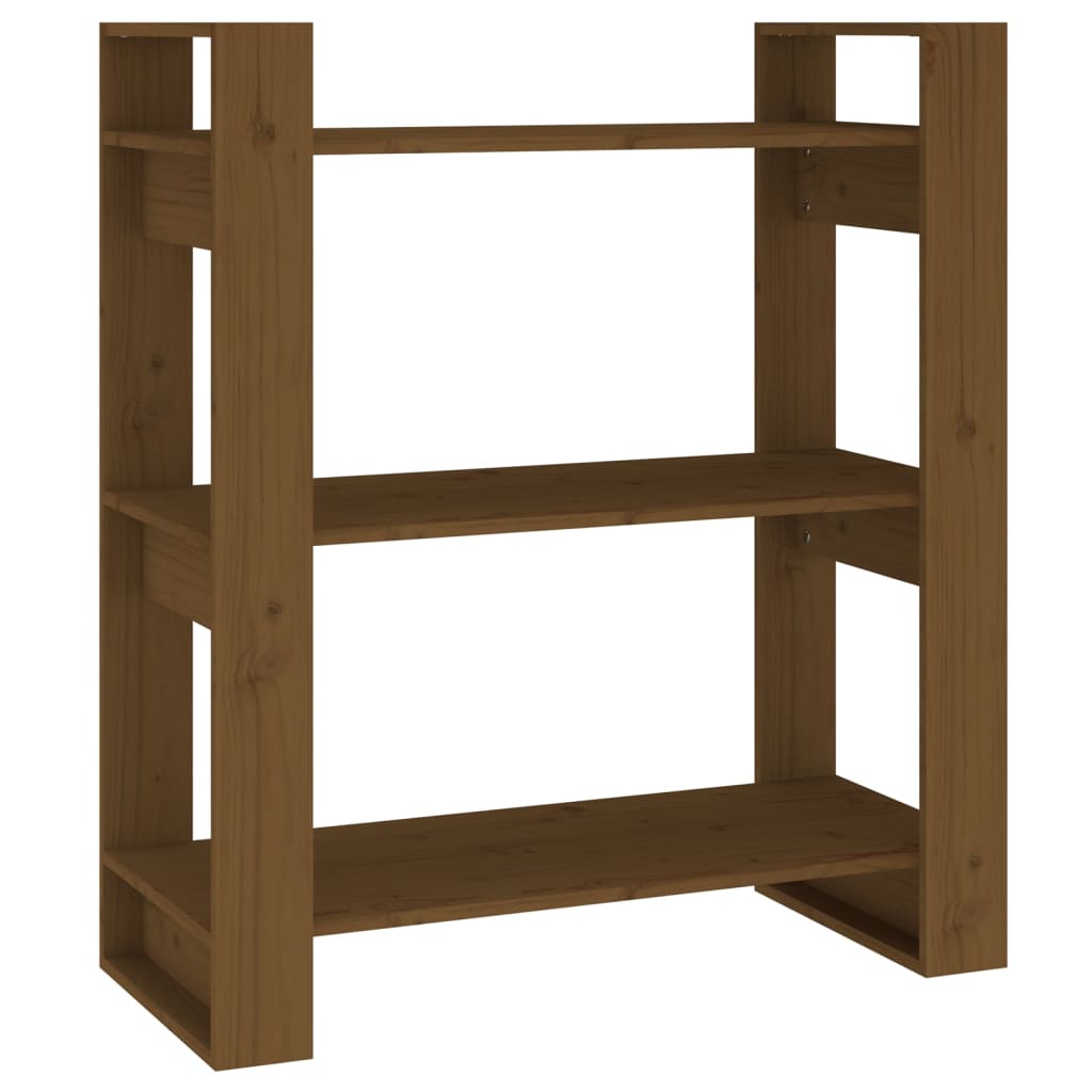 vidaXL Libreria/Divisorio ambra 80x35x91 cm Legno Massello