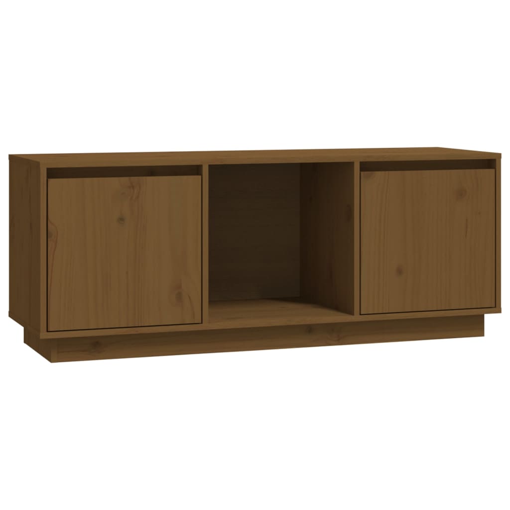 vidaXL Mobile Porta TV Ambra 110,5x35x44 cm in Legno Massello di Pino