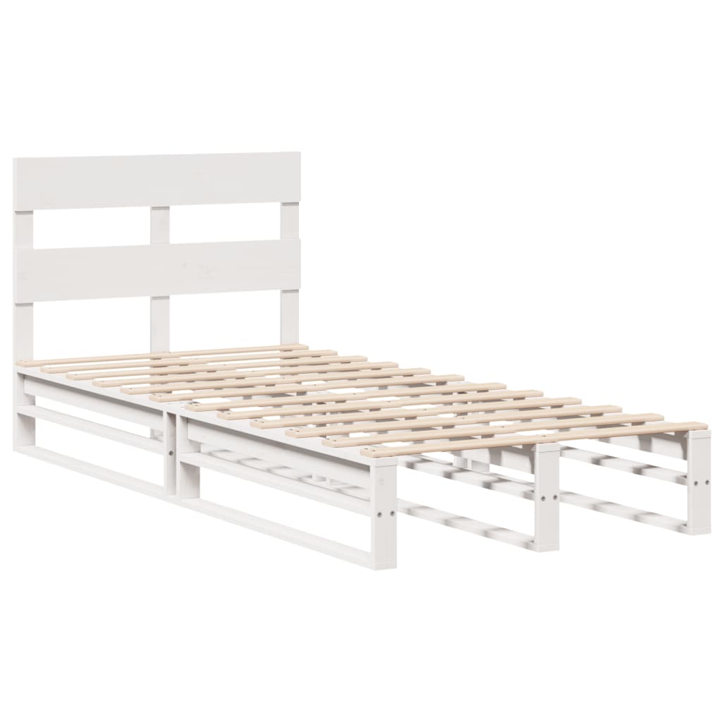 vidaXL Letto senza Materasso Bianco 90x200 cm Legno Massello di Pino