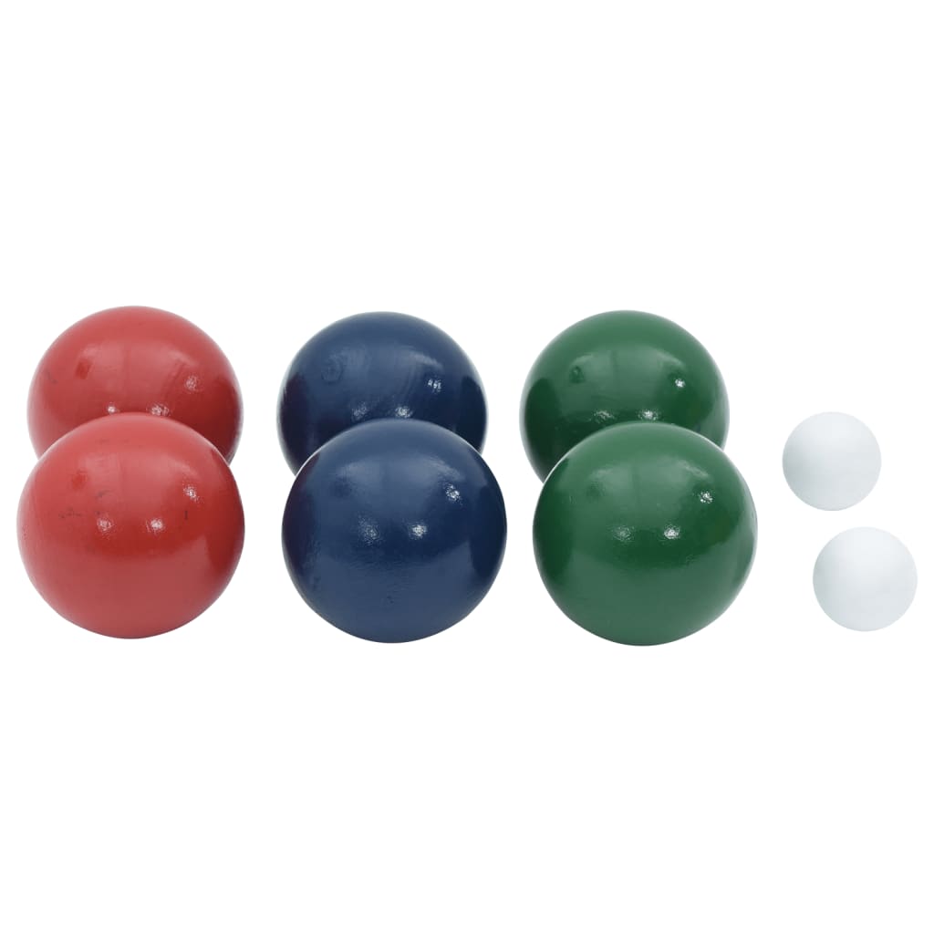 vidaXL Set Bocce 8 pz con Custodia Trasporto in Legno Massello di Pino